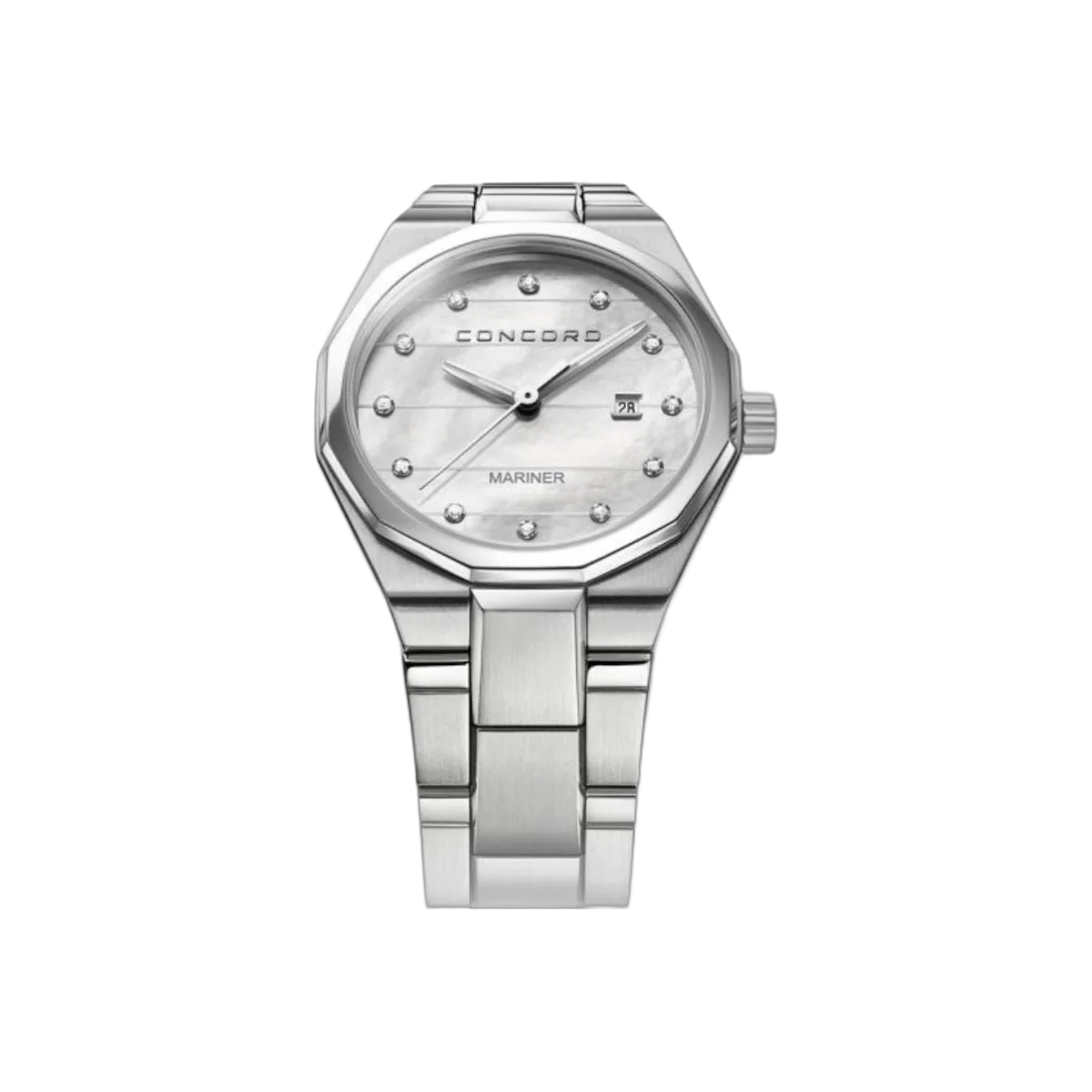 Concord Mariner 0320273 Quartz Steel White MOP Diamond Dial 41mm Ladies Watch