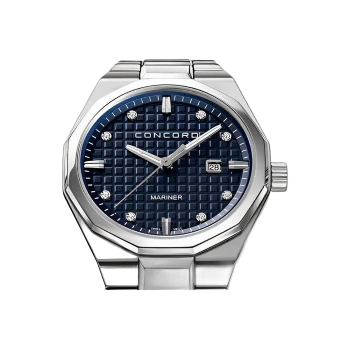 Concord Mariner 0320423 Quartz Steel Blue Square Pattern Dial 30mm Ladies Watch – additional product photo 3