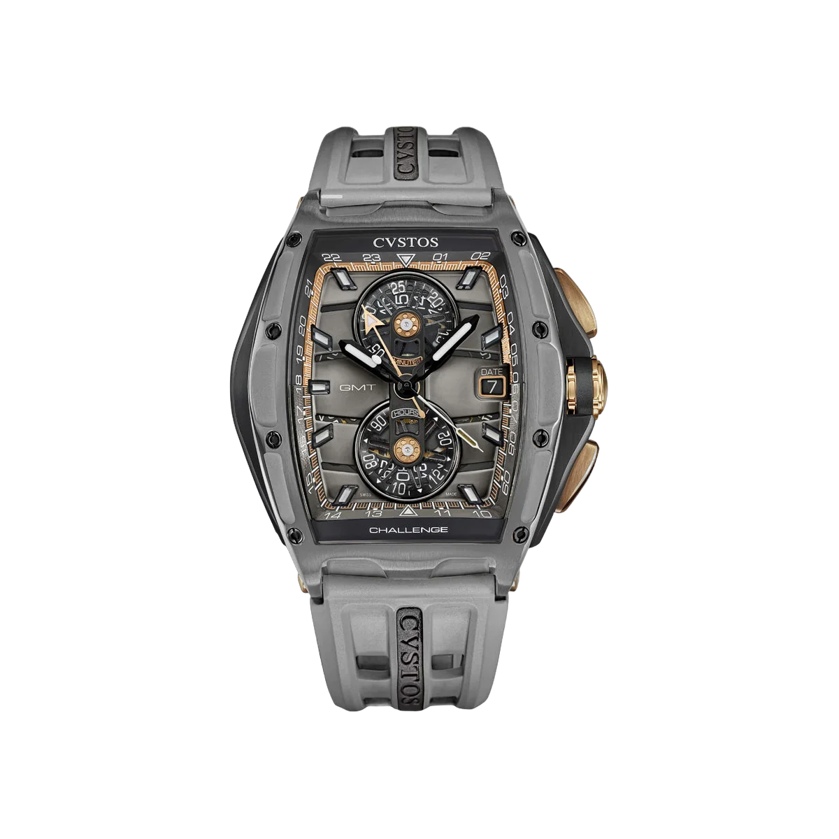 CVSTOS Challenge Chrono GMT B01110.4102001 Steel & Titanium 41mm Gray Dial Men's Watch