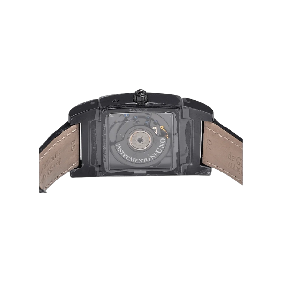 De Grisogono Dual Time UNO DF N20 Automatic PVD Stainless Steel Black Alligator Strap Black Dial – additional product photo 4