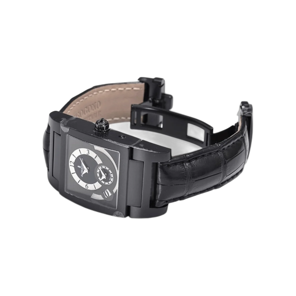 De Grisogono Dual Time UNO DF N20 Automatic PVD Stainless Steel Black Alligator Strap Black Dial – additional product photo 5