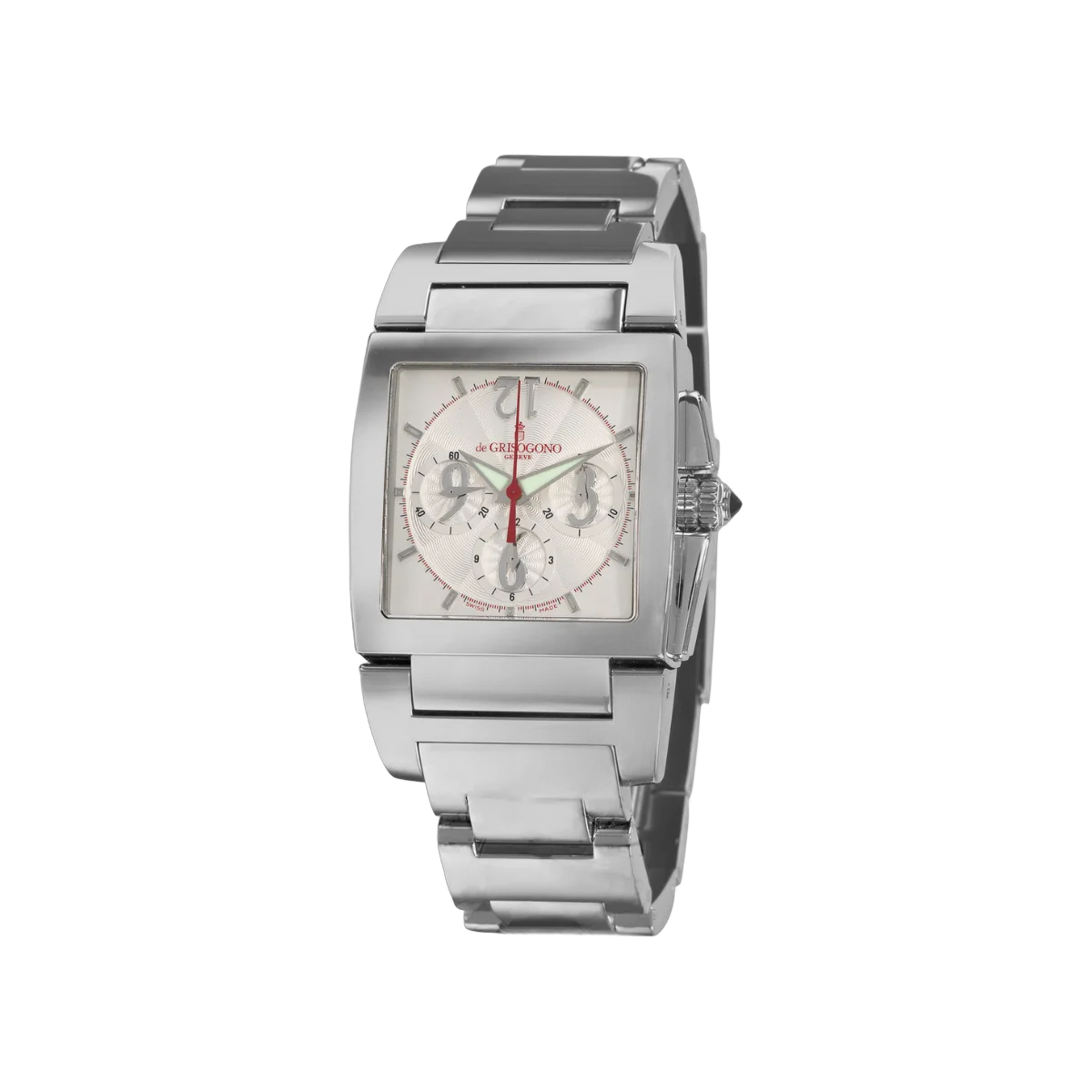 De Grisogono Uno Chronograph N02/B Steel Bracelet Silver Dial