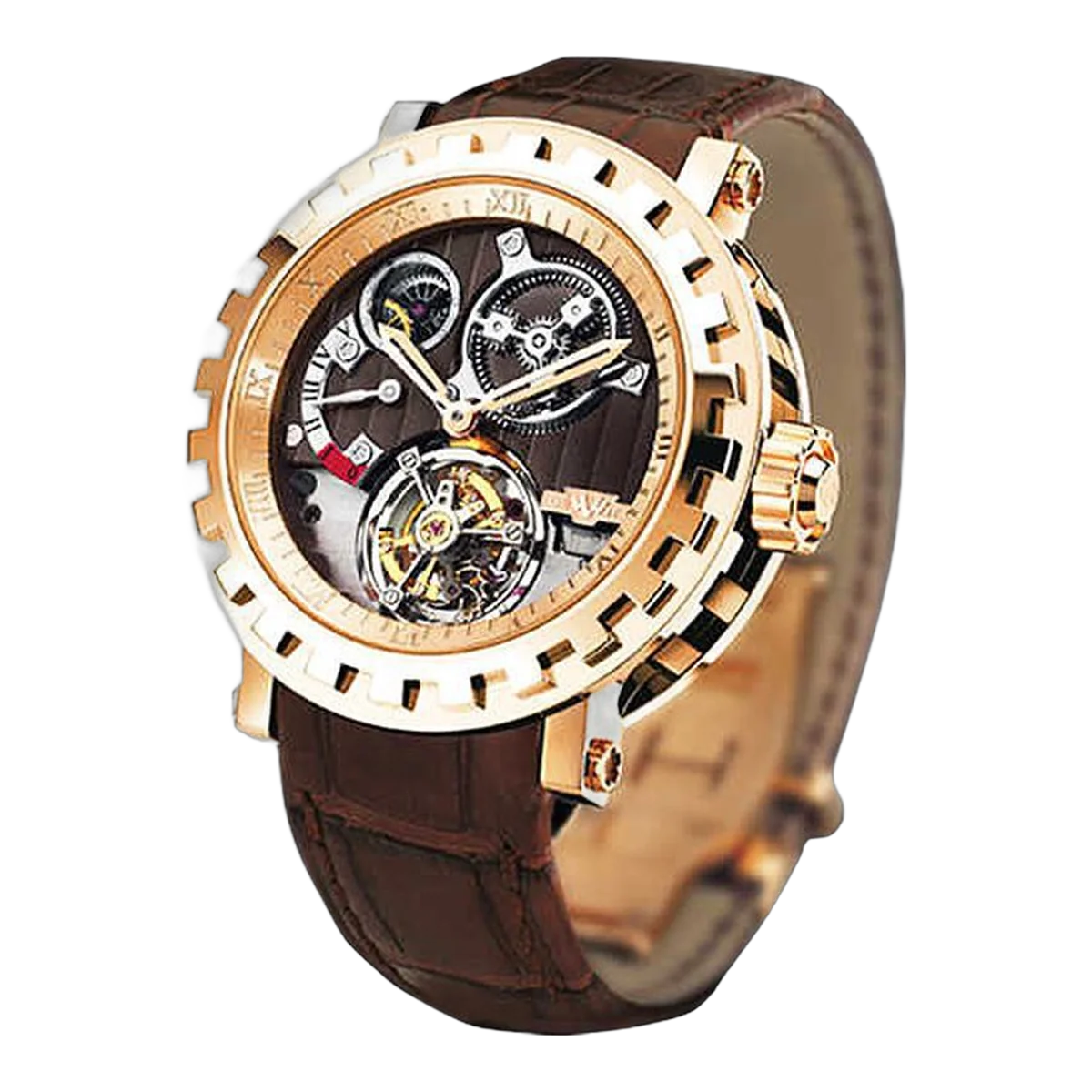 Dewitt Tourbillon Differentiel Manual In Rose Gold On Brown Chocolate Dial Ref. Ac.8002.53.M1052
