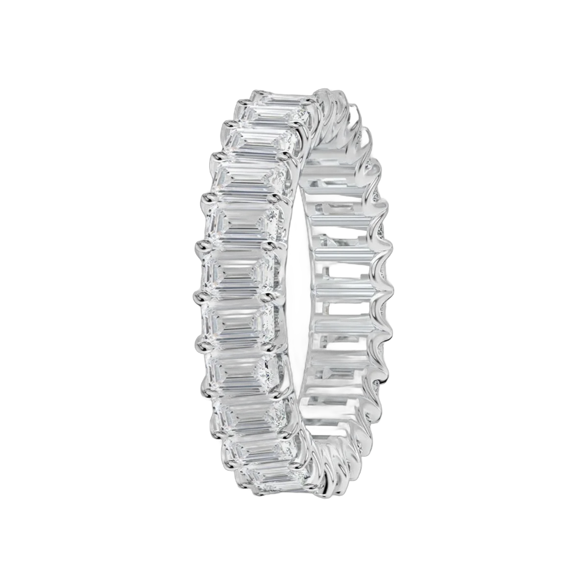 Emerald Eternity Band-14 Pointer-3.68CTS-HRD-E-G,VVS,50514R,Total Wt - 4.62gm