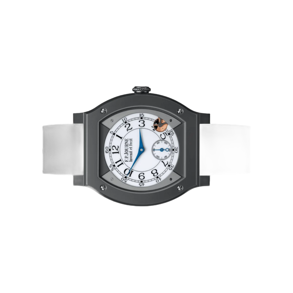 F.P.Journe Elegante Titalyt ELHT Calibre 1210 Grey In Titanium White Rubber Strap 48mm White Dial Mens Watch – additional product photo 2