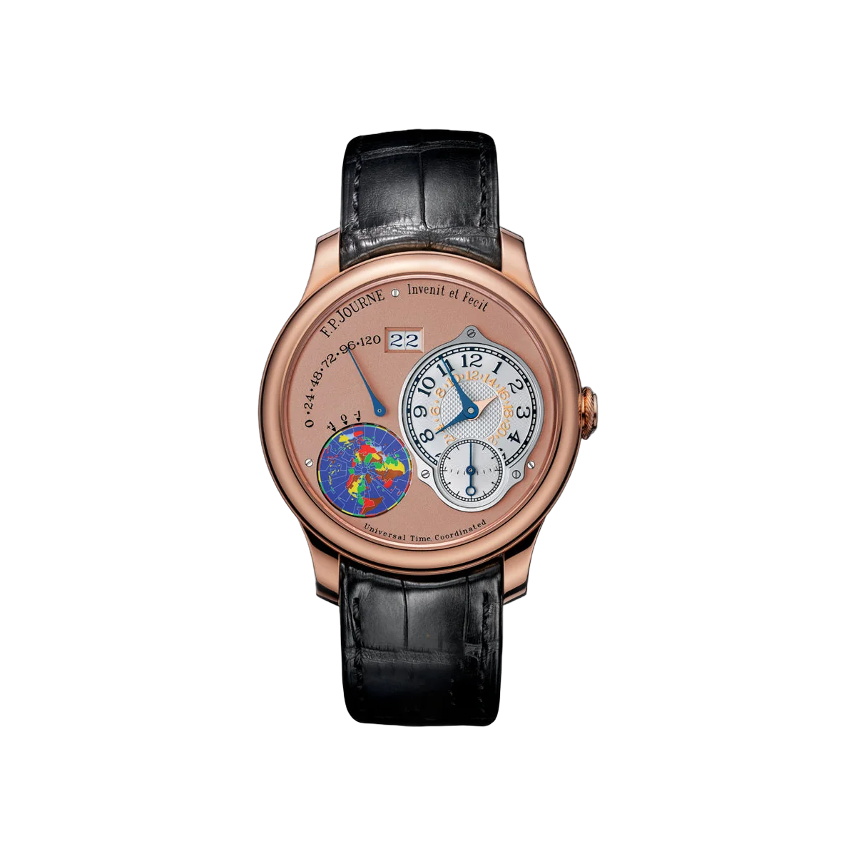 F.P. Journe Octa Universal Time Coordinated Rose Gold Dual Time Zone 40mm Gold Dial Men's Watch