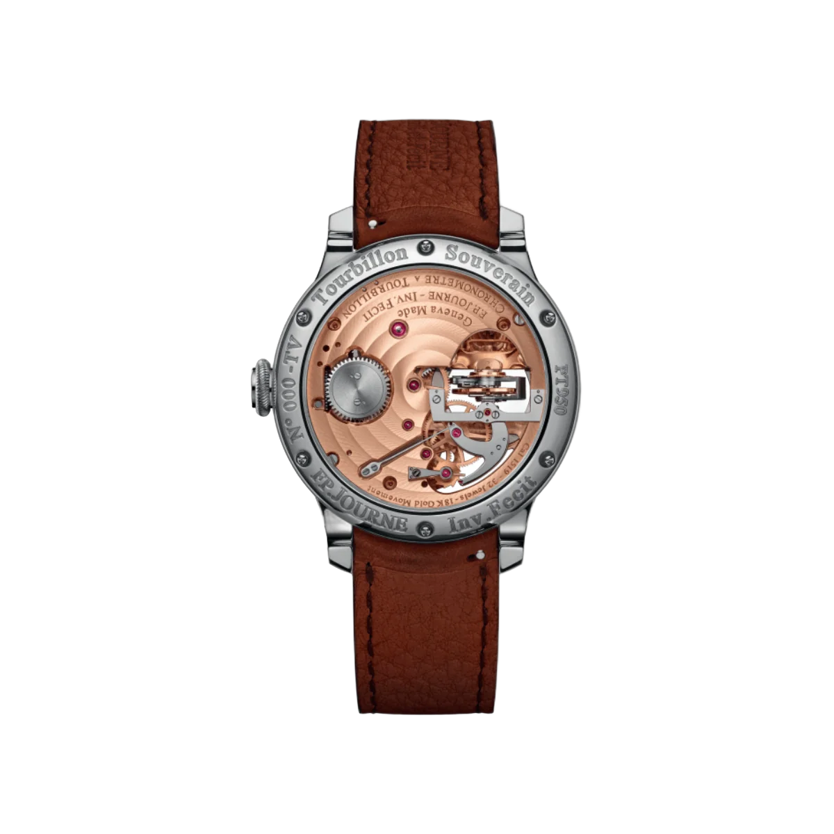 F.P. Journe Tourbillon Souverain TV 1519 Platinum 20th Anniversary 42mm Brown Dial Mens Watch – additional product photo 2