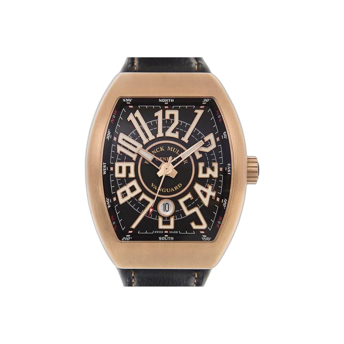 Franck Muller V 45 SC DT CIR BZ BR NR Vanguard Bronze Automatic Black Dial Men's Watch