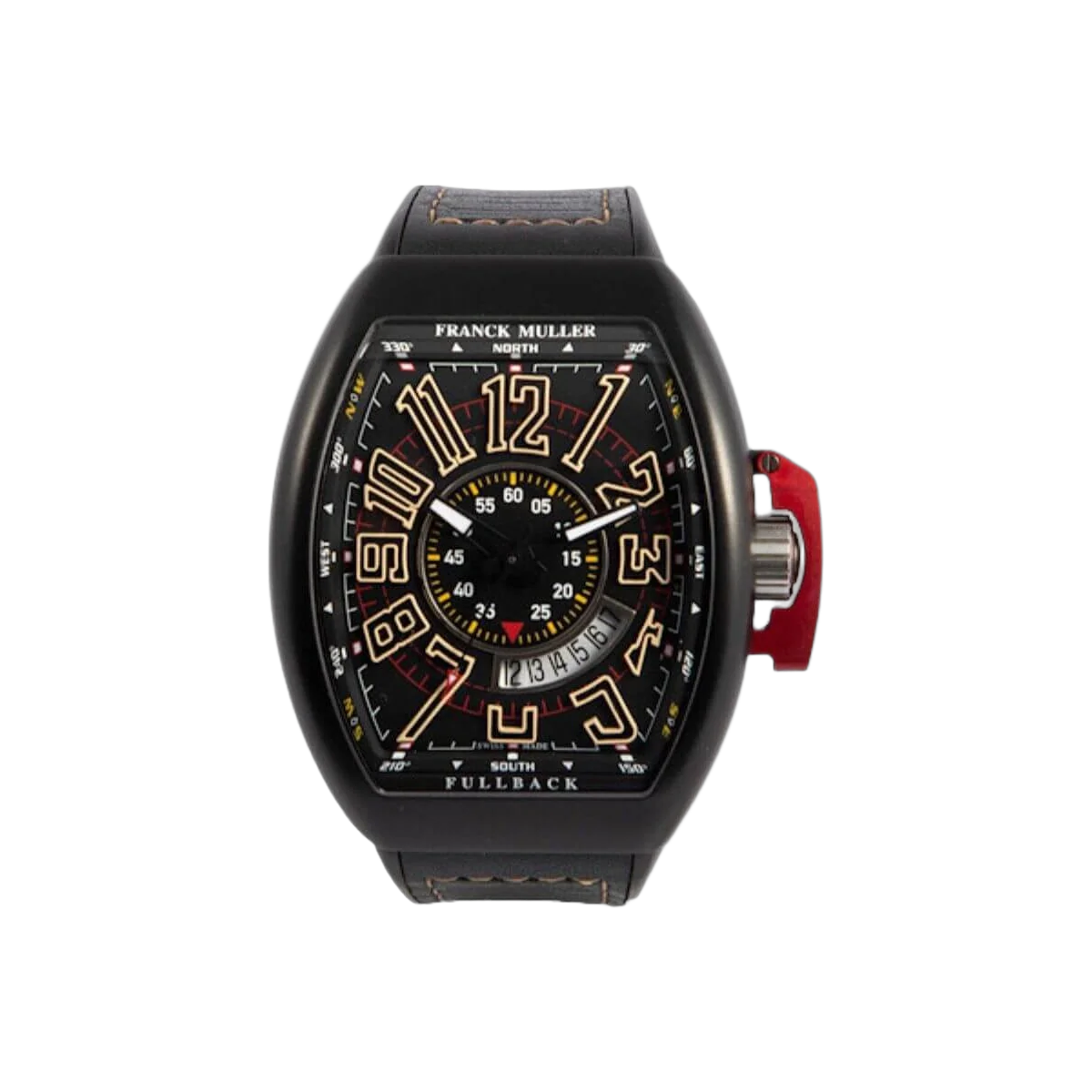 Franck Muller V 45 Sc Dt Lck Tt Nr Mc Bn Vanguard Full Black Men's Watch