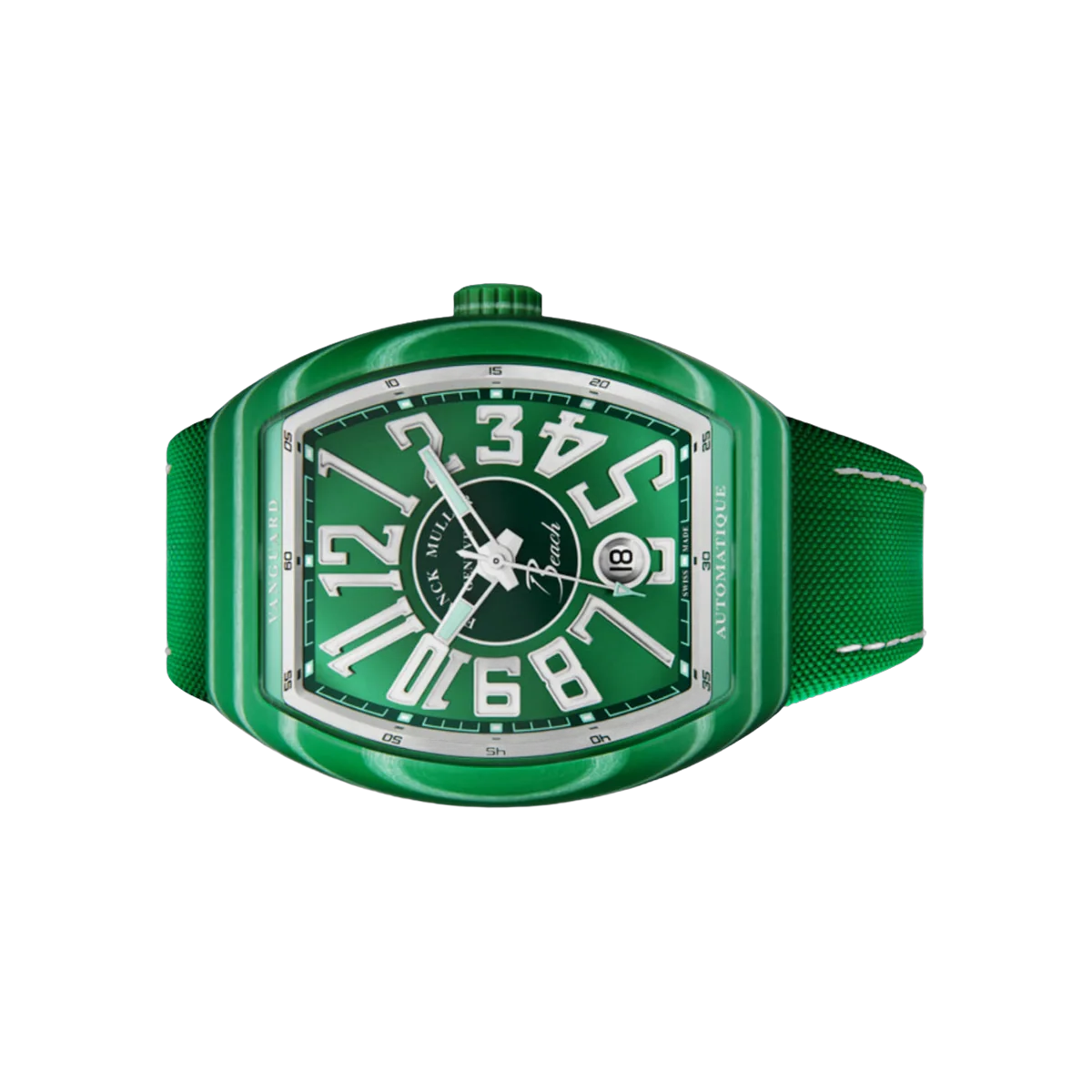 Franck Muller Vanguard Beach Edition V 41 SC DT GF VR VE BC Carbon 41mm Green Dial Men's Watch – additional product photo 2