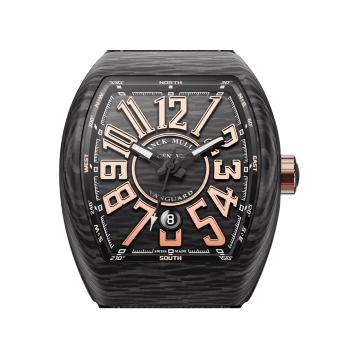 Franck Muller Vanguard Carbon V 45 SC DT CARBON NR BN Automatic Gold Numerals 45mm Black Dial – additional product photo 3