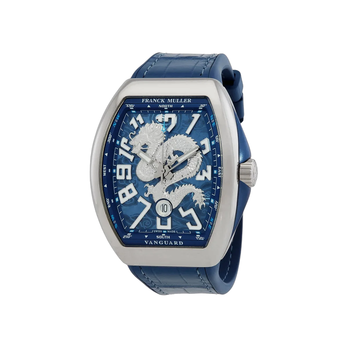 Franck Muller Vanguard Dragon King V 45 SC DT AC MR Stainless Steel 45mm Blue Dial Men's Watch