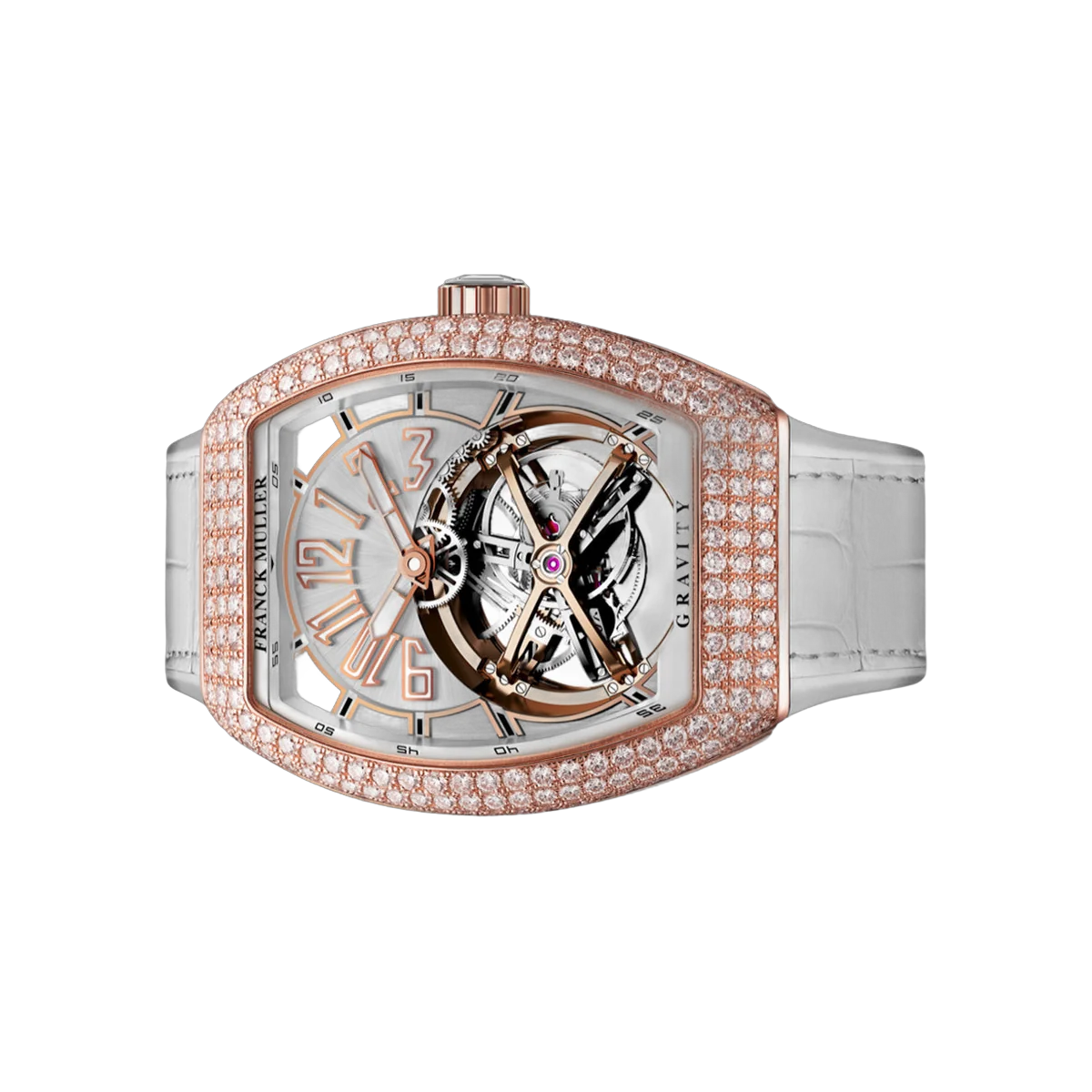 Franck Muller Vanguard Gravity V 45 T GR CS D 5N BC 5N Rose Gold 45mm Diamond Bezel & Dial Men's Watch – additional product photo 2