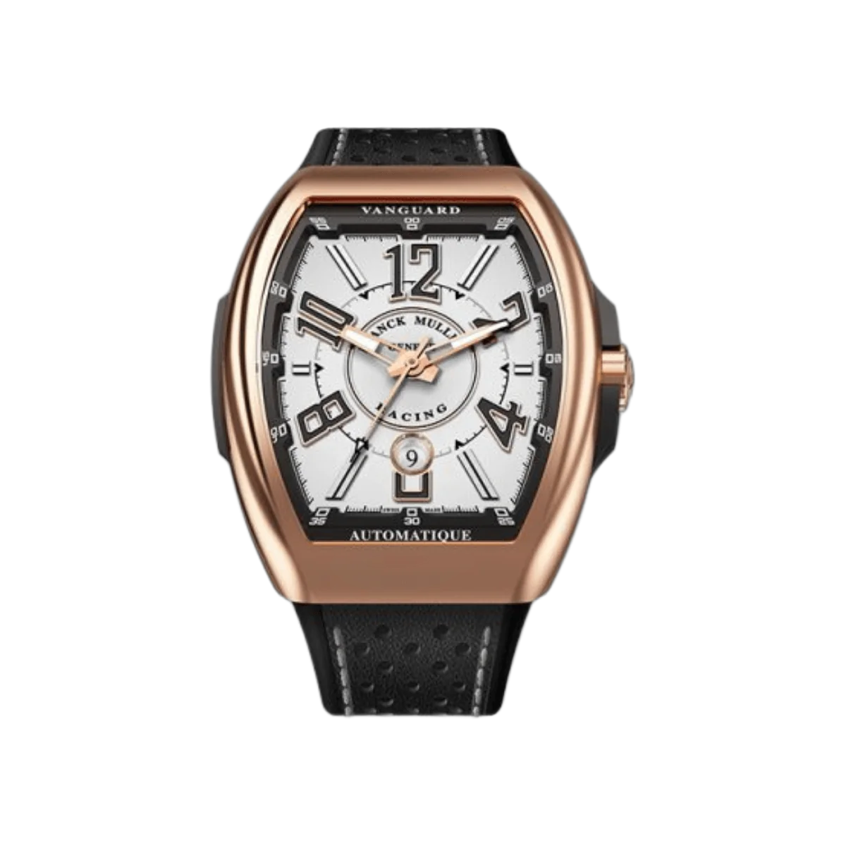 Franck Muller Vanguard Racing V 45 SC DT RCG (NR)5N 18kt Rose Gold 45mm Silver Dial Mens Watch