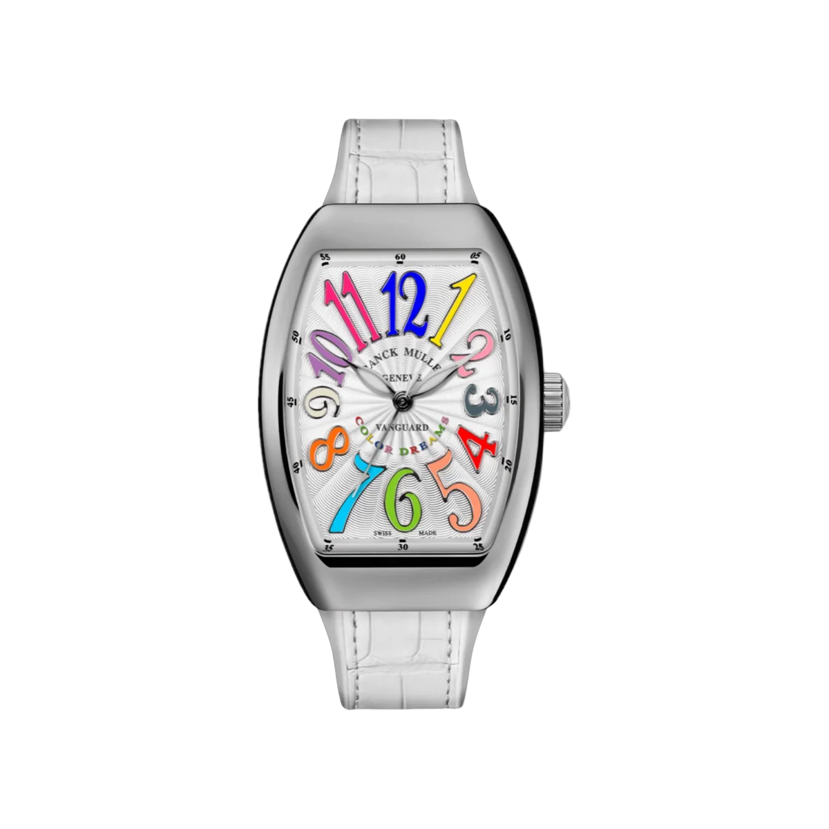 Franck Muller Vanguard V 35 QZ AC COL DRM Quartz Lady Color Dream 35mm Silver Dial Womens Watch
