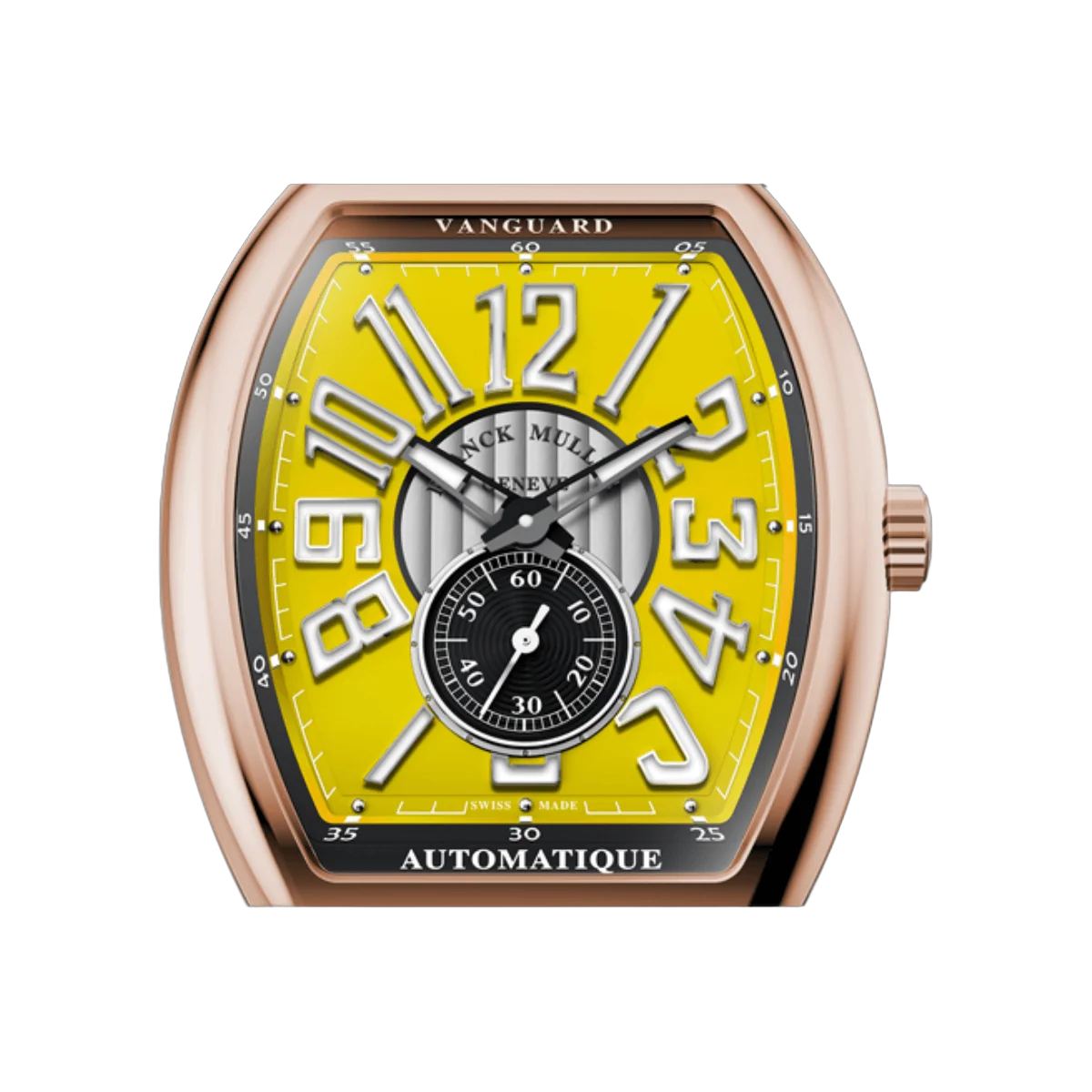 Franck Muller Vanguard V 41 S S6 AT FO VIN 5N.JA Slim Vintage Rose Gold 41mm Yellow Dial Mens Watch – additional product photo 3