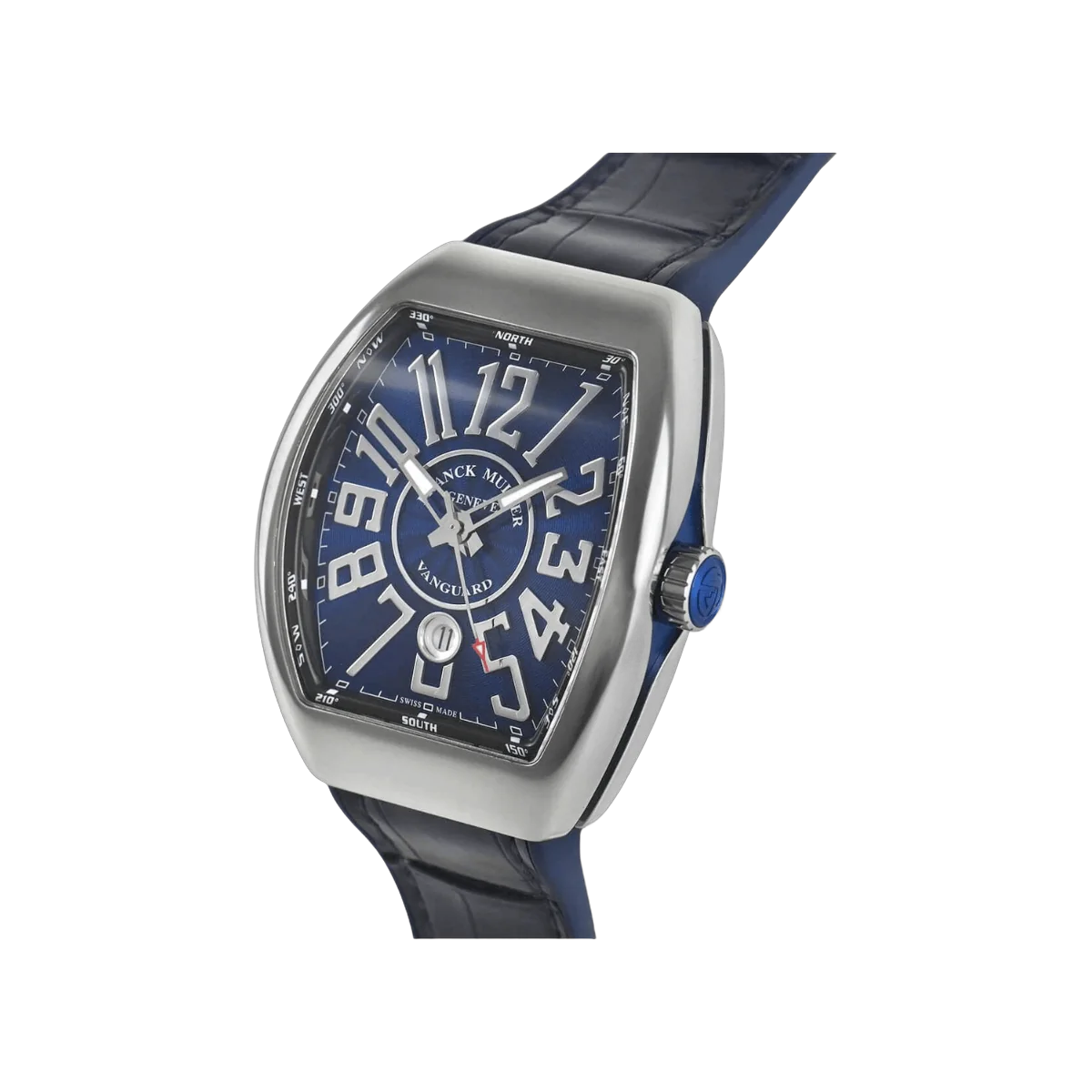 Franck Muller Vanguard V 45 SC DT AC BU Steel 45mm Blue Dial Mens Watch – additional product photo 3