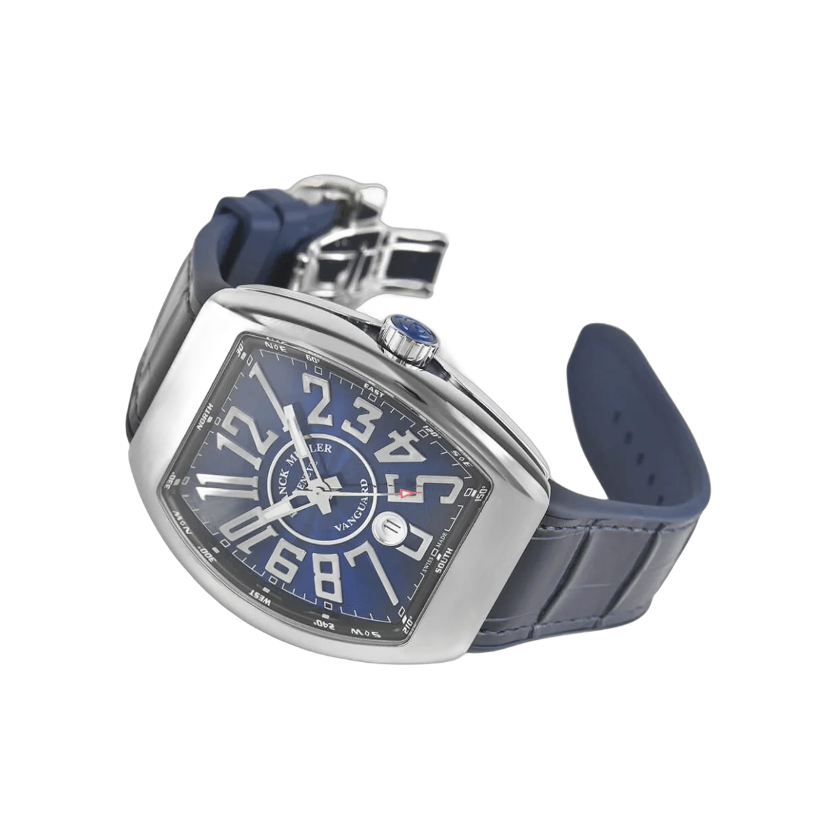 Franck Muller Vanguard V 45 SC DT AC BU Steel 45mm Blue Dial Mens Watch – additional product photo 5