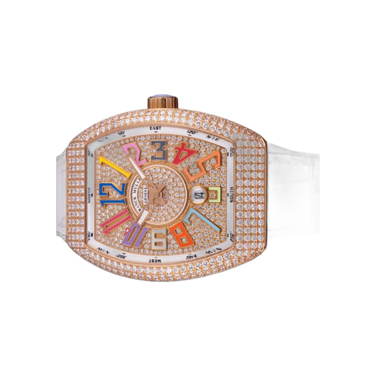 Franck Muller Vanguard V 45 SC DT D CD COL DRM 5N VL Rose Gold 45mm Paved Diamond Dial Men's Watch – additional product photo 2