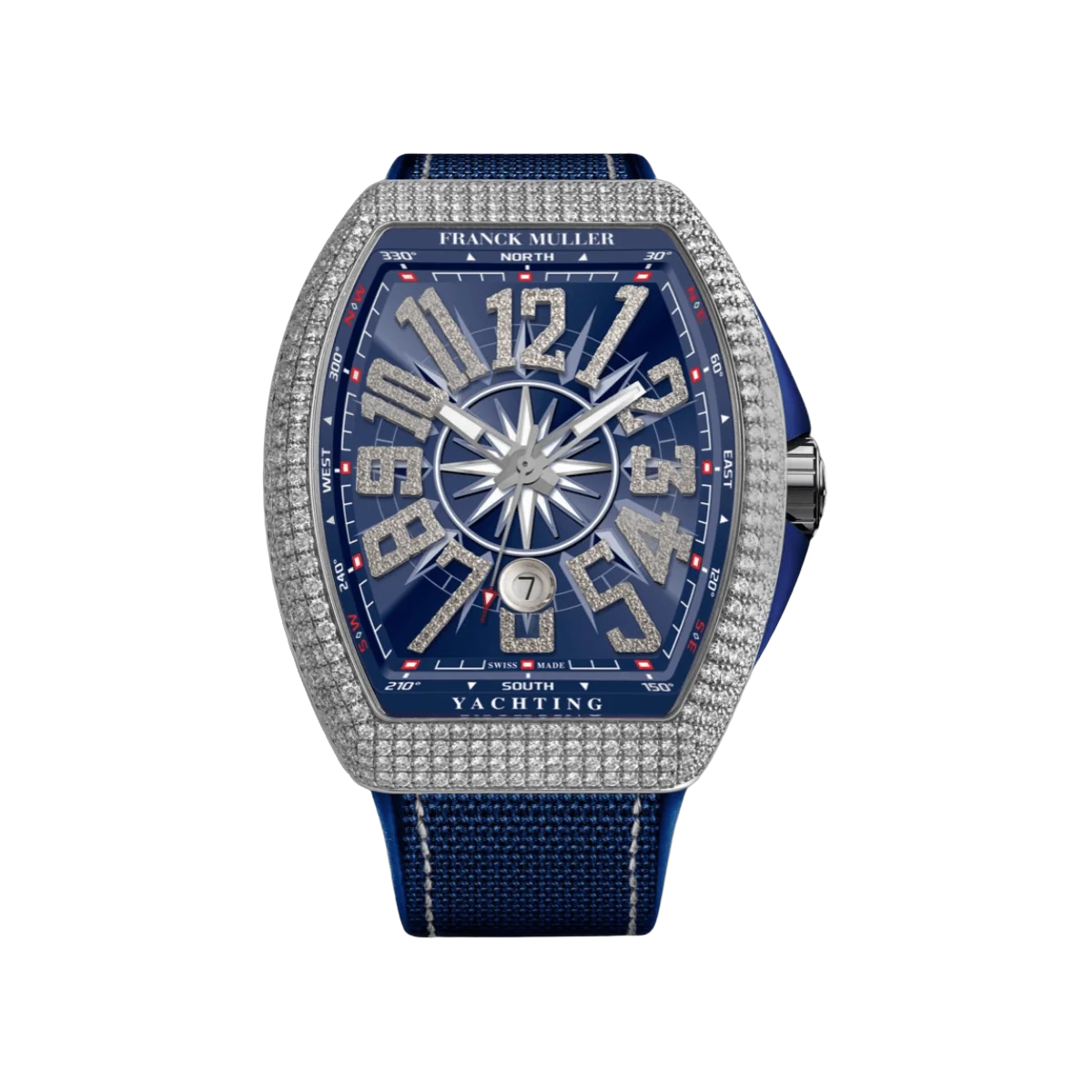 Franck Muller Vanguard V 45 SC DT YACHTING AC BL White Numerals 45mm Blue Dial Mens Wach