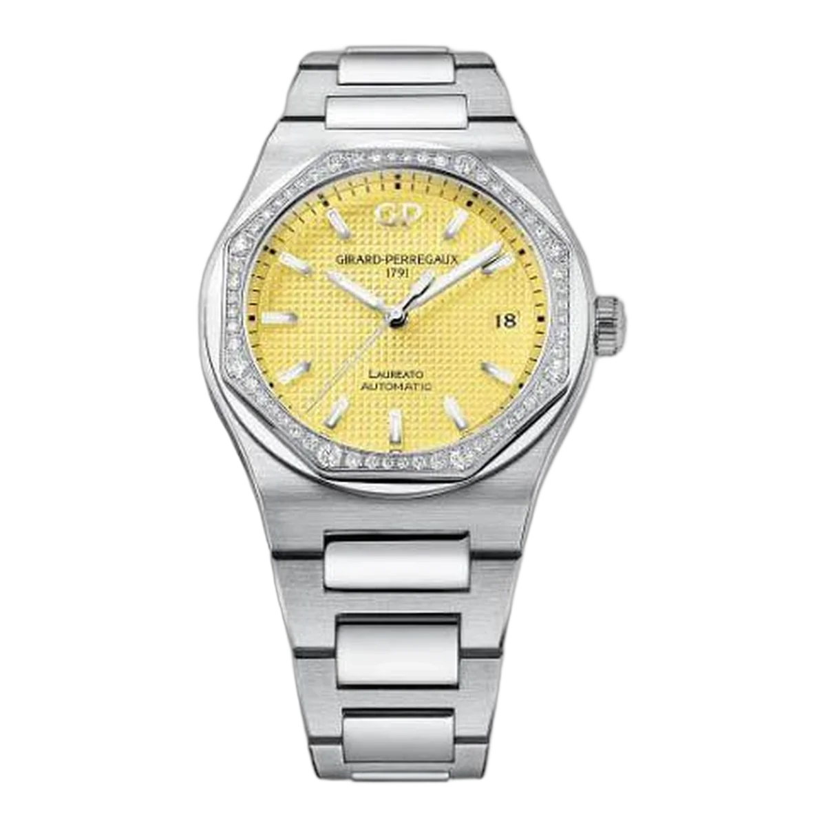 Girard Perregaux Laureato Yellow Dial 38Mm Stainless Steel Men's Watch