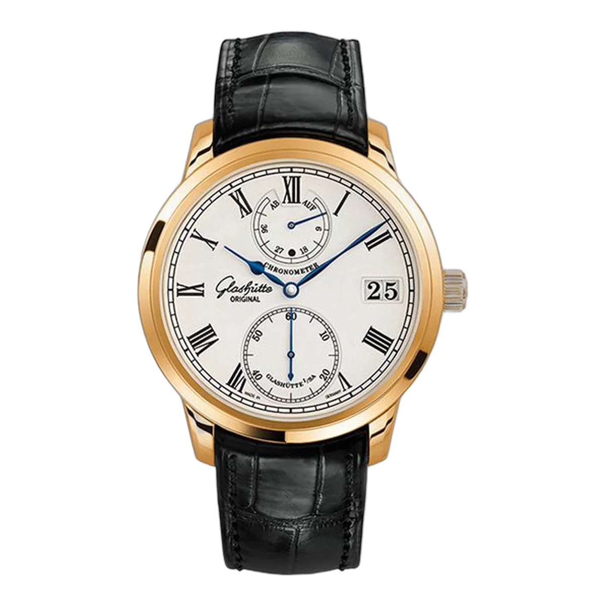 Glashutte Original 1-58-01-01-01-04 Senator Chronometer 18K Rose Gold Men's Watch