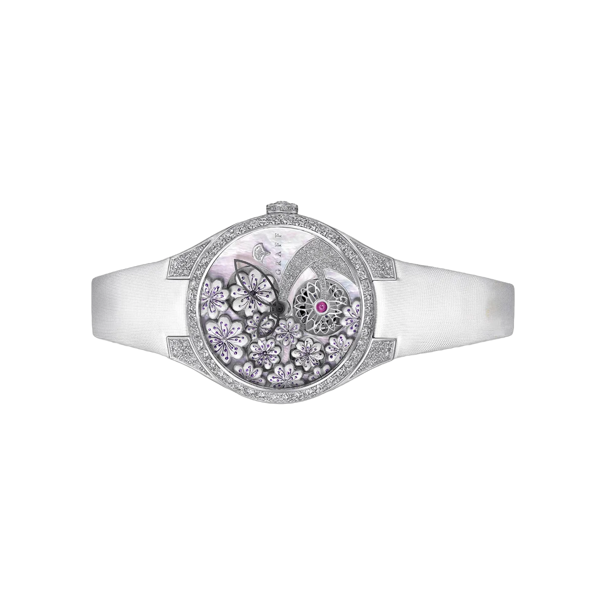Graff MasterGraff MGFA37WGSLDMPW Technical Floral White Gold Diamond Bezel 37mm MOP Dial Ladies Watch – additional product photo 2