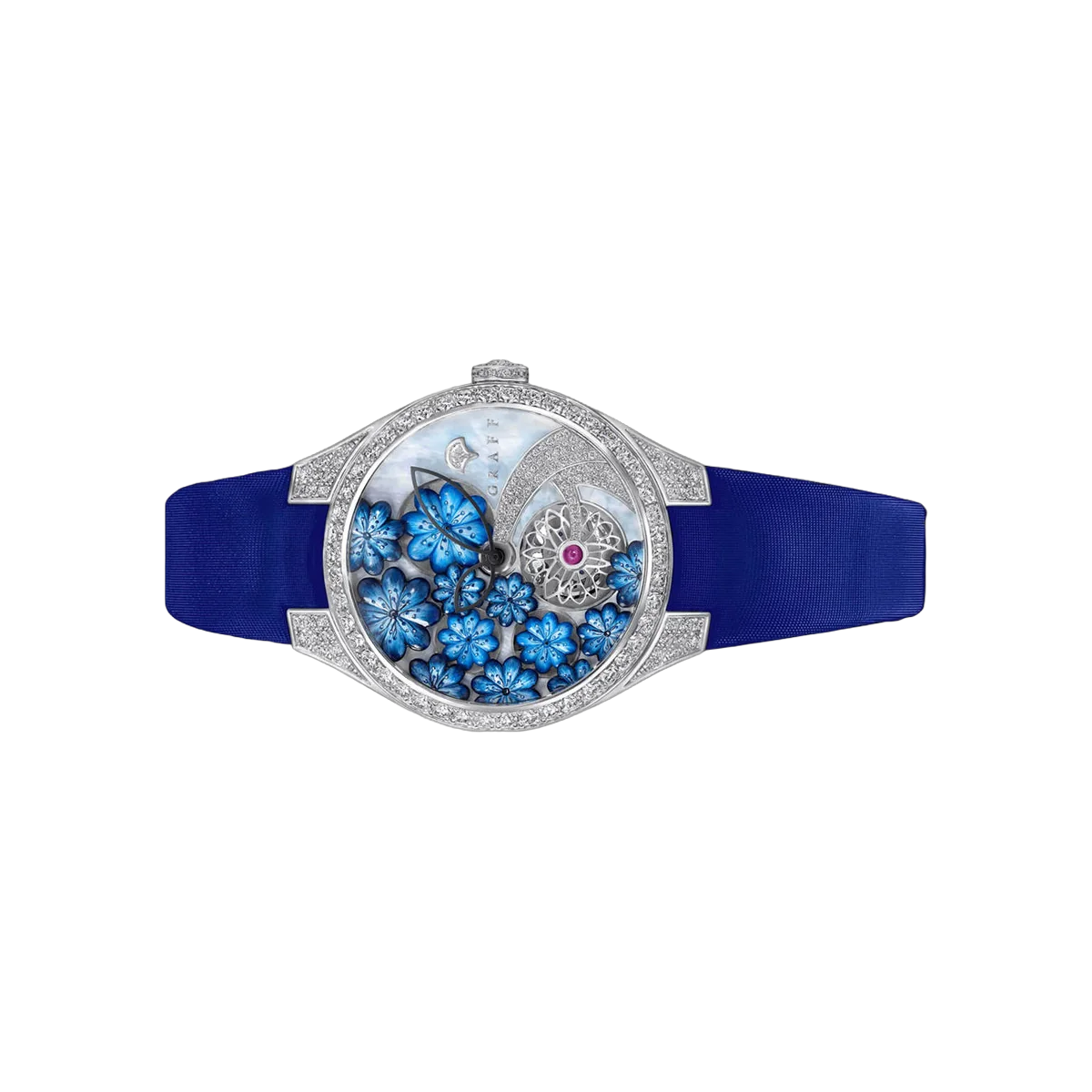 Graff MasterGraff Technical Floral MGFA37WGSLDMPA White Gold 37mm Mop Blue Dial Ladies Watch – additional product photo 2