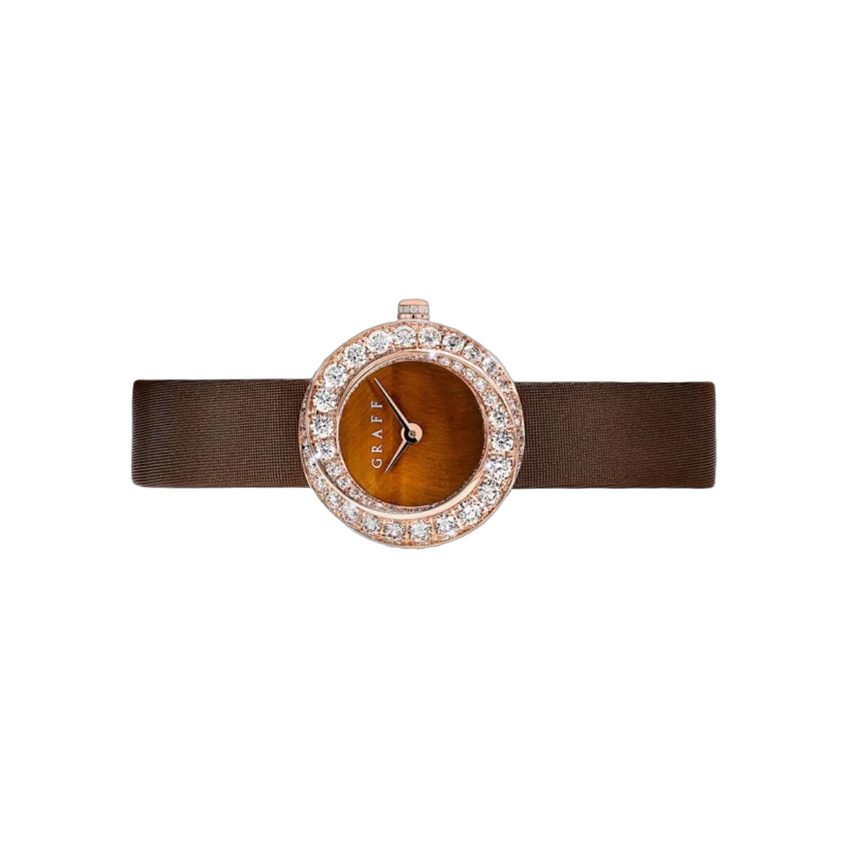 Graff Spiral GSP23PGD Tigers Eye DIal Rose Gold Brown Satin Strap – additional product photo 4