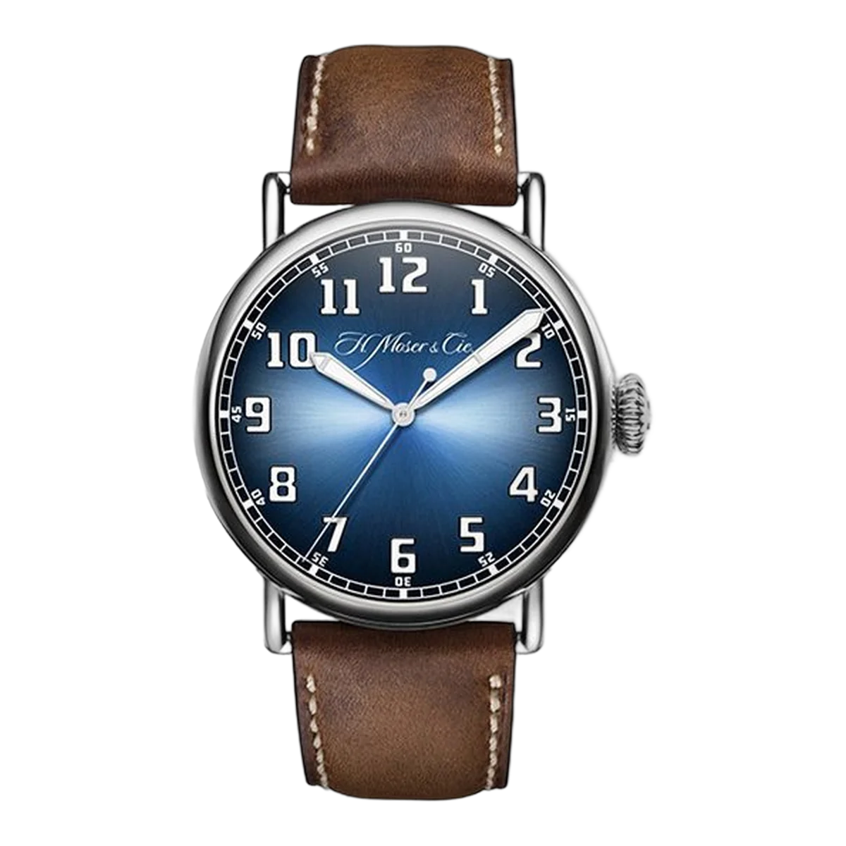 H. Moser & Cie Heritage 8200-1201 Funky Blue Fume Dial Centre Seconds Automatic 42Mm Stainless Steel Men's Watch