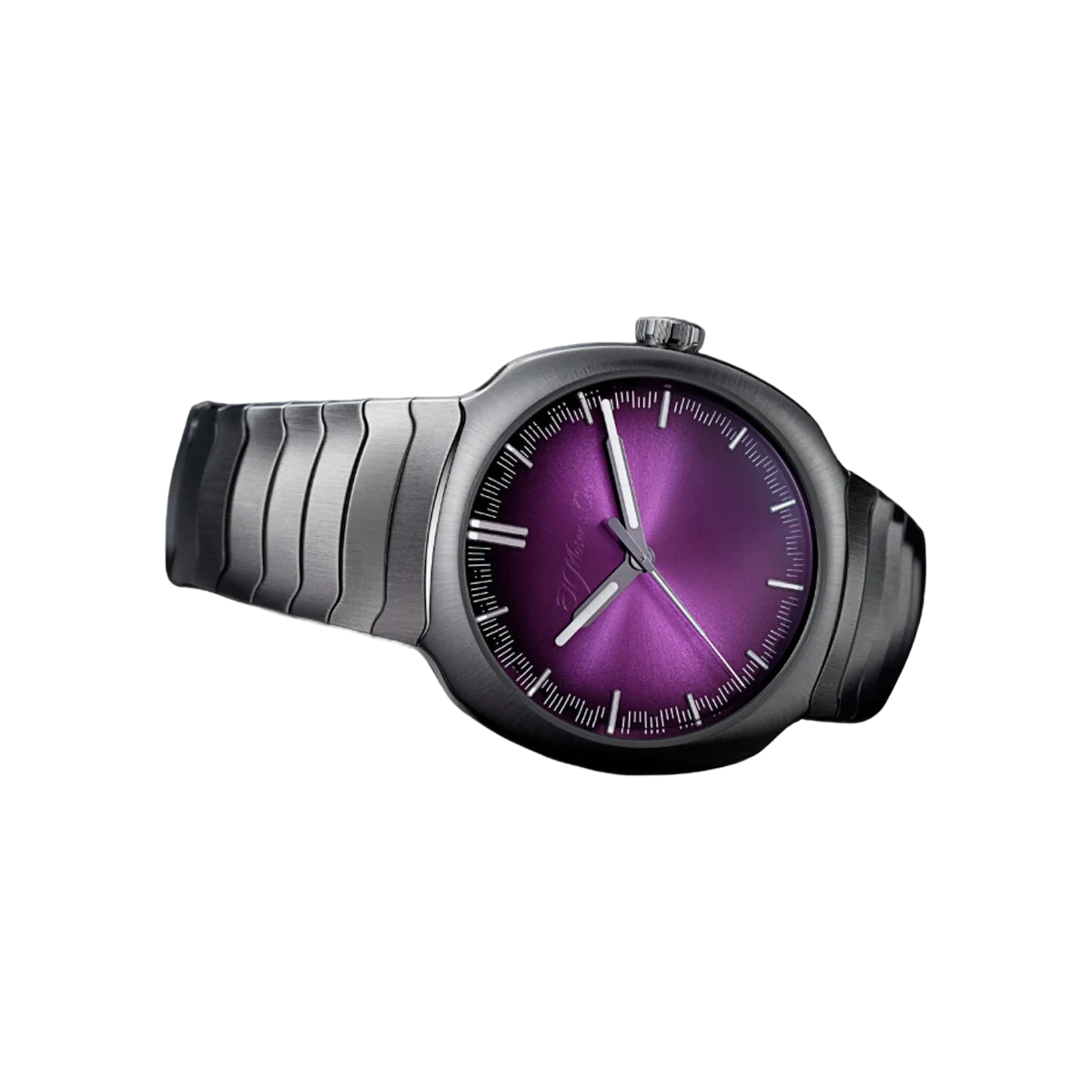 H. Moser & Cie Streamliner Centre Seconds 6201-1201 Stainless Steel 40mm Purple Haze Fumé Dial Men's Watch – additional product photo 2