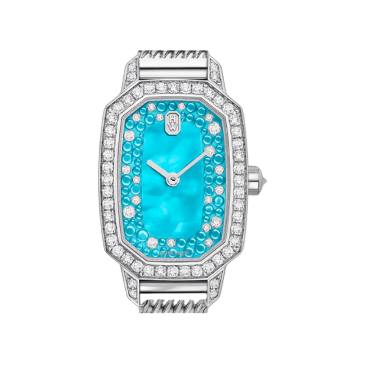 Harry Winston Emerald EMEQHM18WW018 18k White Gold 24mm MOP Dial Womens Watch – additional product photo 3