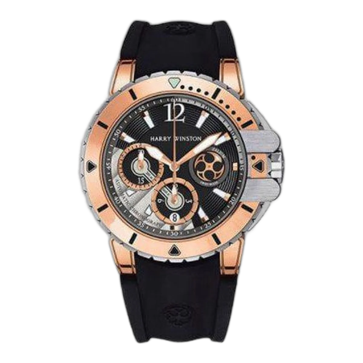 Harry Winston Ocean 18Kt Rose Gold Zalium 44Mm Men's Watch