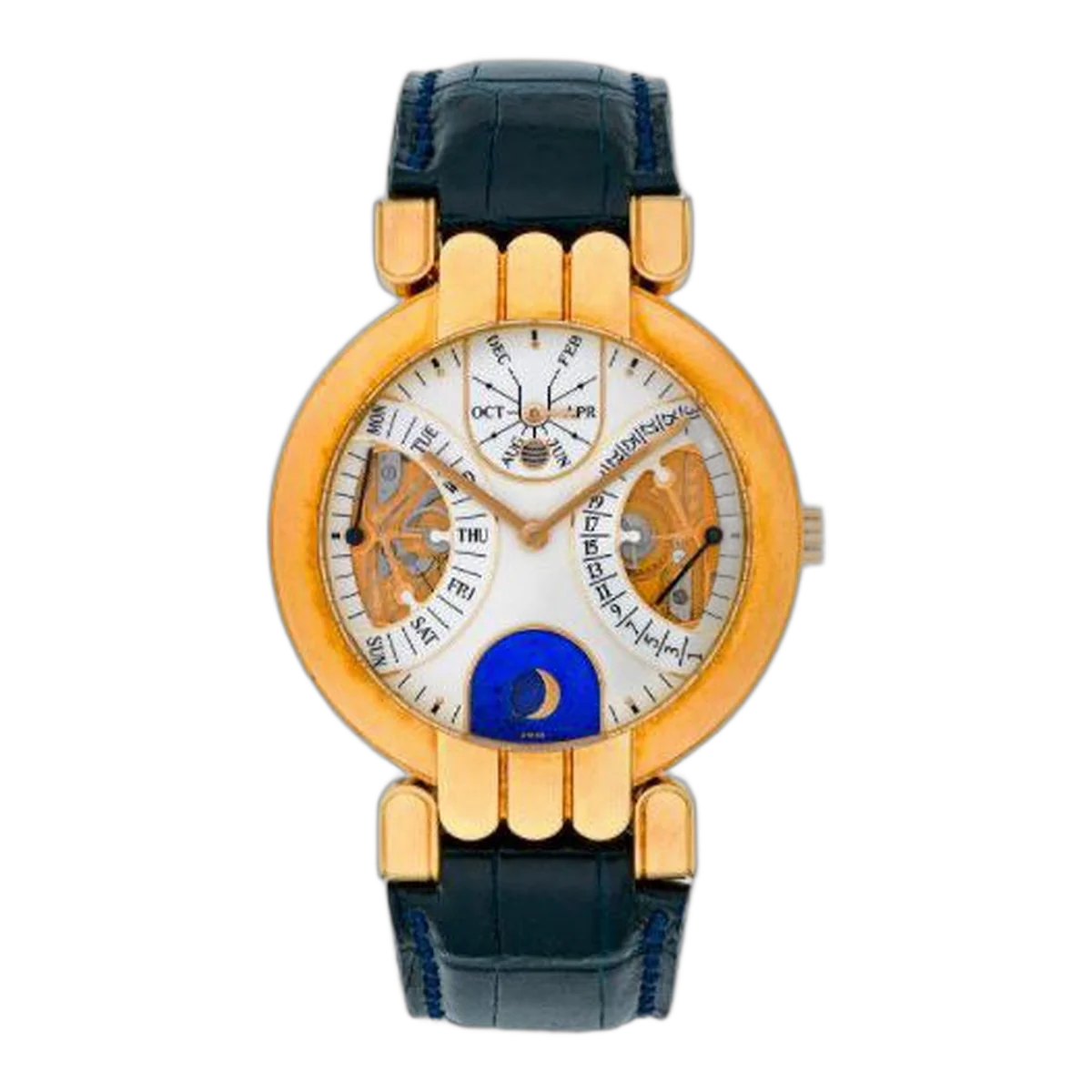 Harry Winston Premiere Biretrograde Perpetual Calendar 18K Yellow Gold 37Mm 18K Yellow Gold Men's Watch