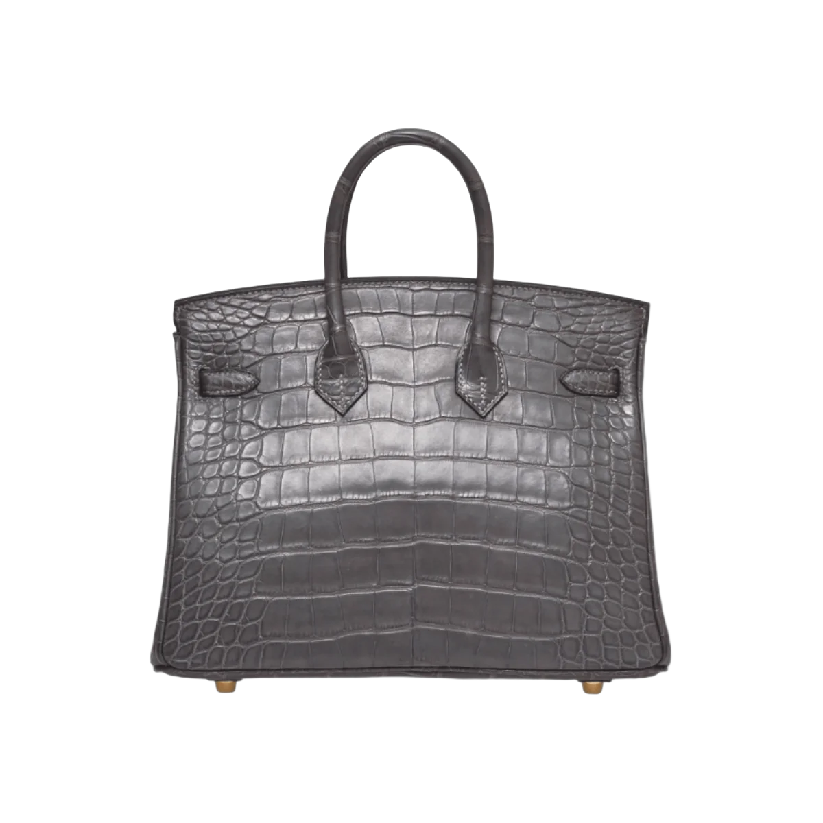 Hermes Birkin 25 Graphite Matte Croco Gold Hardware Handbag – additional product photo 2