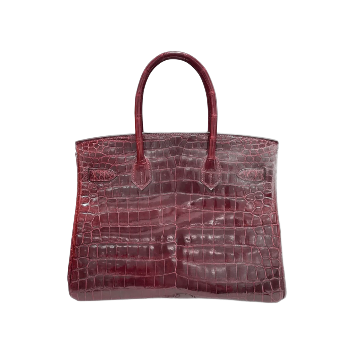 Hermes Birkin 30 Bordeaux Shiny Croco Gold Hardware Handbag – additional product photo 2
