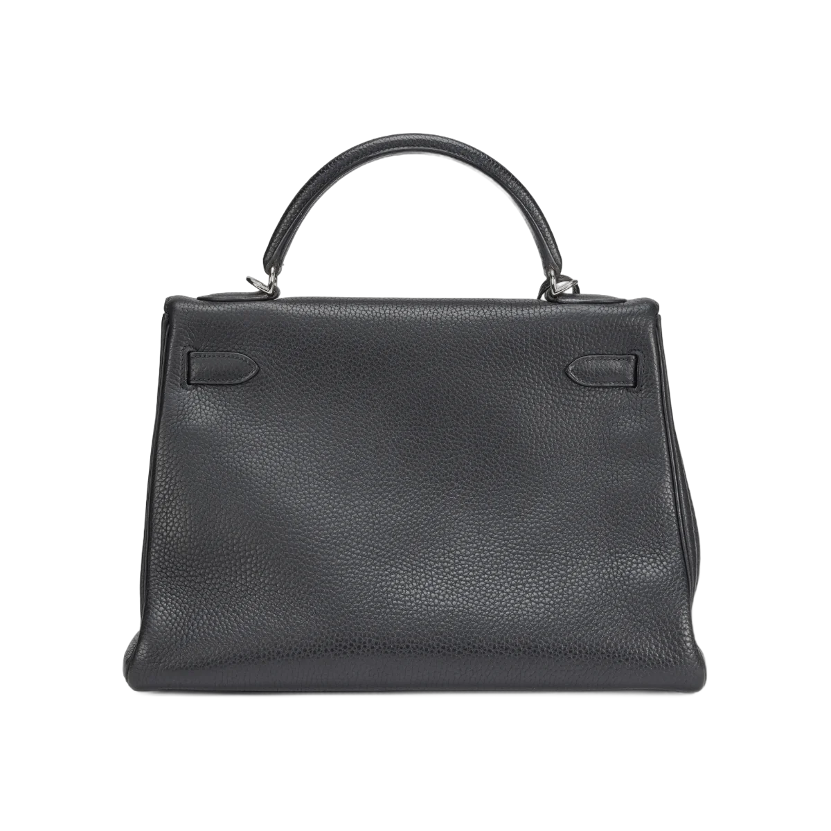 Hermes Kelly 32 Black Clemence Leather Palladium Hardware Hand Bag – additional product photo 2