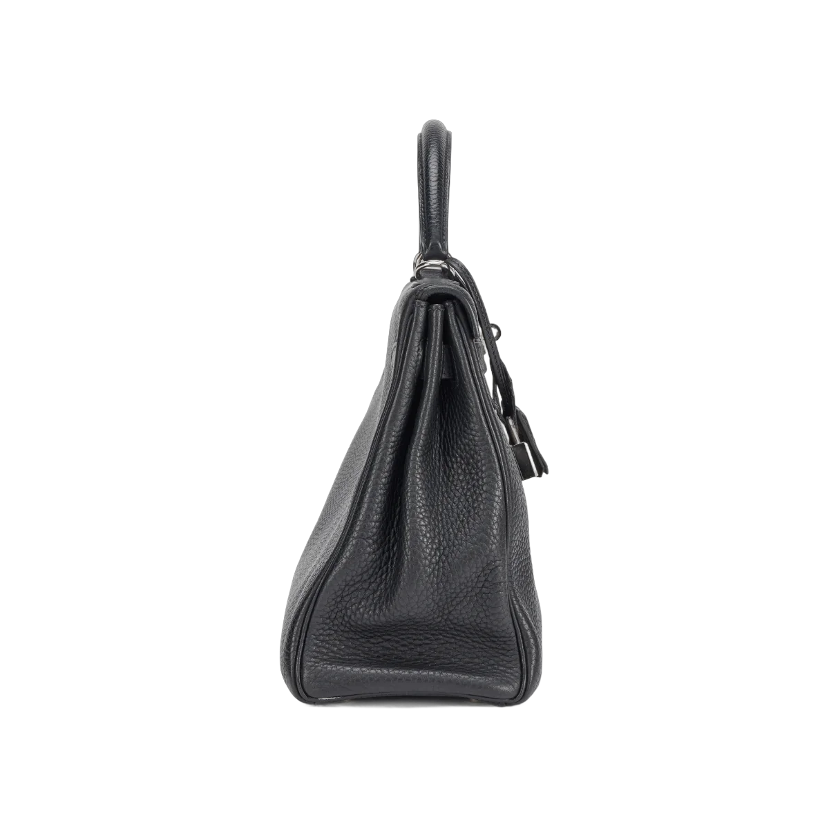 Hermes Kelly 32 Black Clemence Leather Palladium Hardware Hand Bag – additional product photo 3
