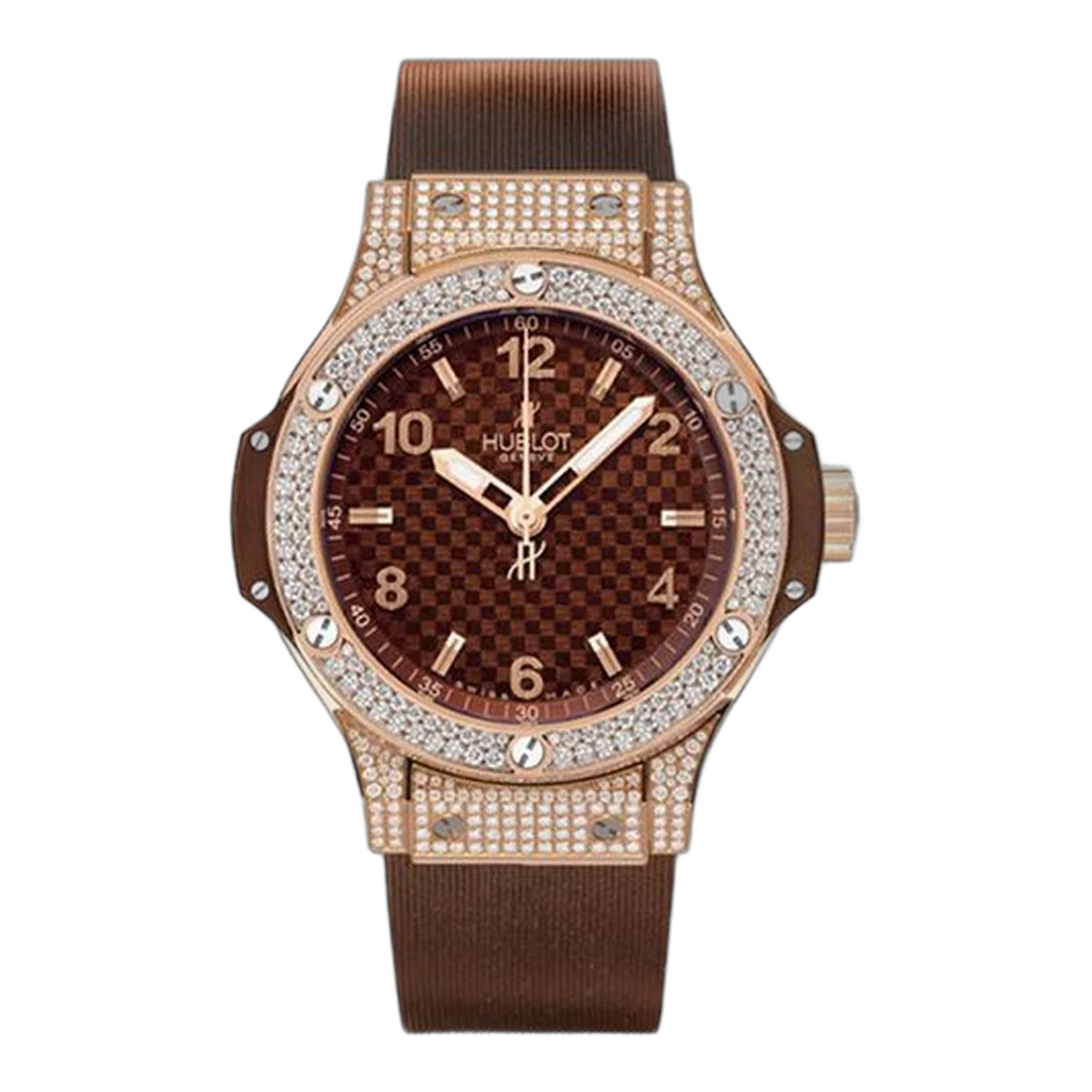 Hublot Big Bang 361.PC.3380.LR.1704 Quartz Gold Cappucino Diamonds 38Mm
