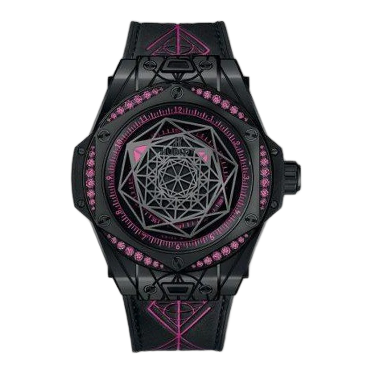 Hublot Big Bang Sang Bleu All Black Pink Limited Edition Of 100 Pieces Ceramic 39Mm Men's Watch
