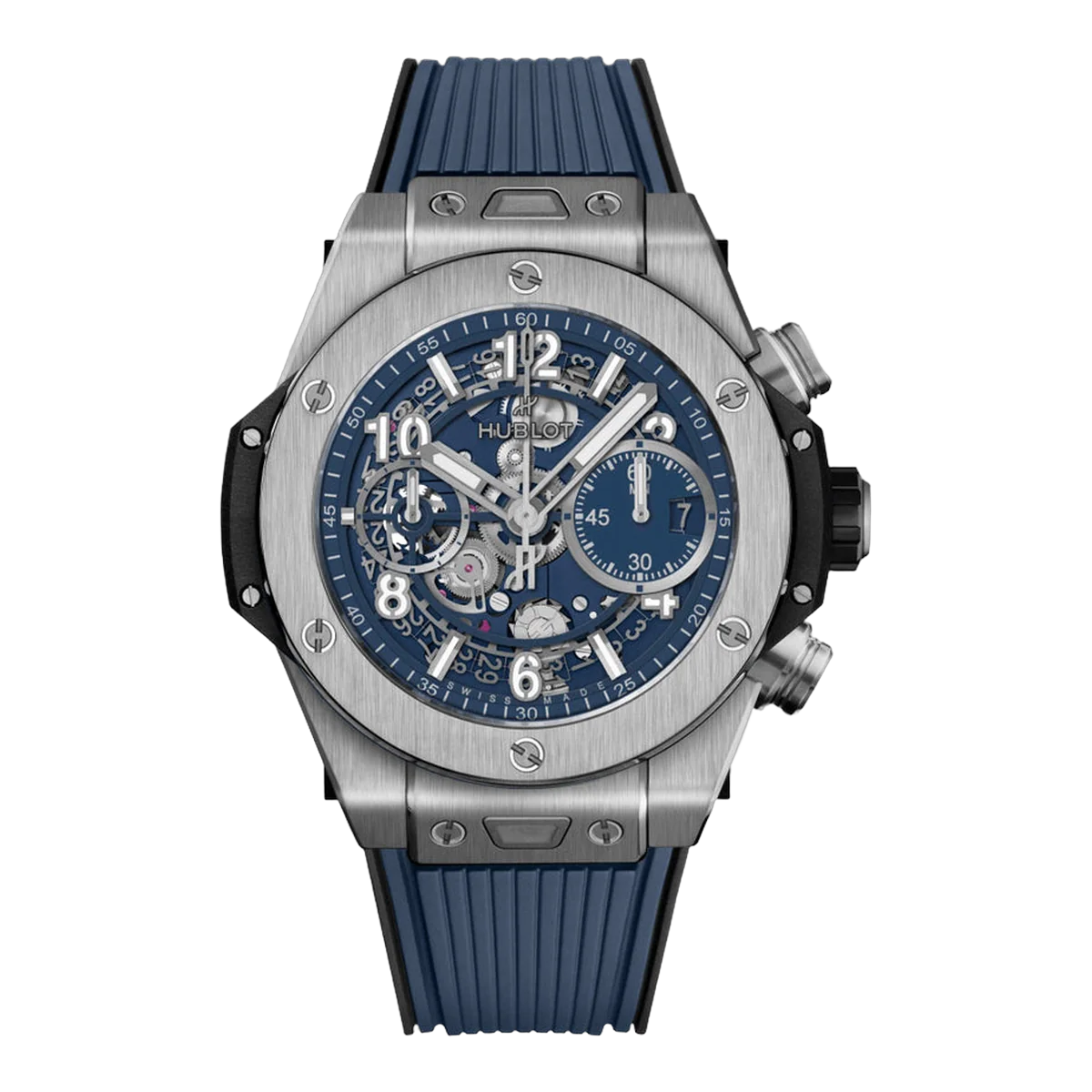 Hublot Big Bang Unico 441.NX.5171.RX Titanium Blue Skeleton Dial 42mm Men's Watch