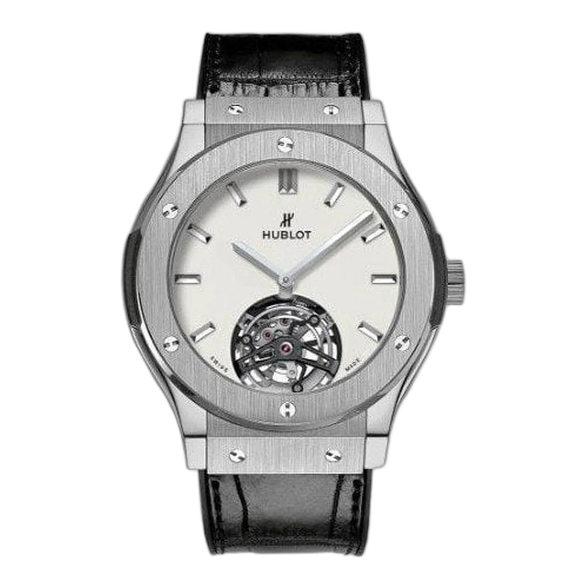 Hublot Classic Fusion 505.NX.2610.LR Tourbillon Titanium 45mm White Dial Men's Watch
