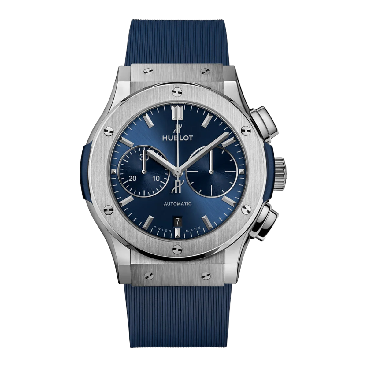 Hublot Classic Fusion 521.NX.7170.RX Chronograph Titanium 45mm Blue Dial Men's Watch