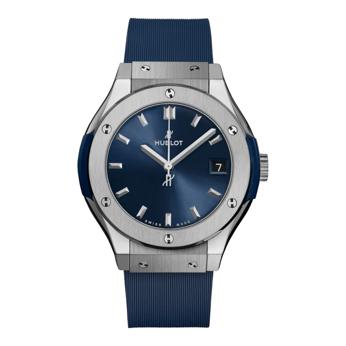 Hublot Classic Fusion 581.NX.7170.RX.1104 Titanium Blue Quartz 33mm Ladies Watch