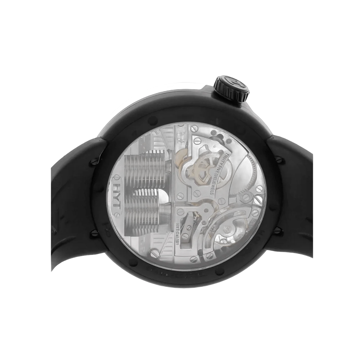 HYT H0 Black Coated H00826 Stainless Steel Manual Wind Balck Dial – additional product photo 3