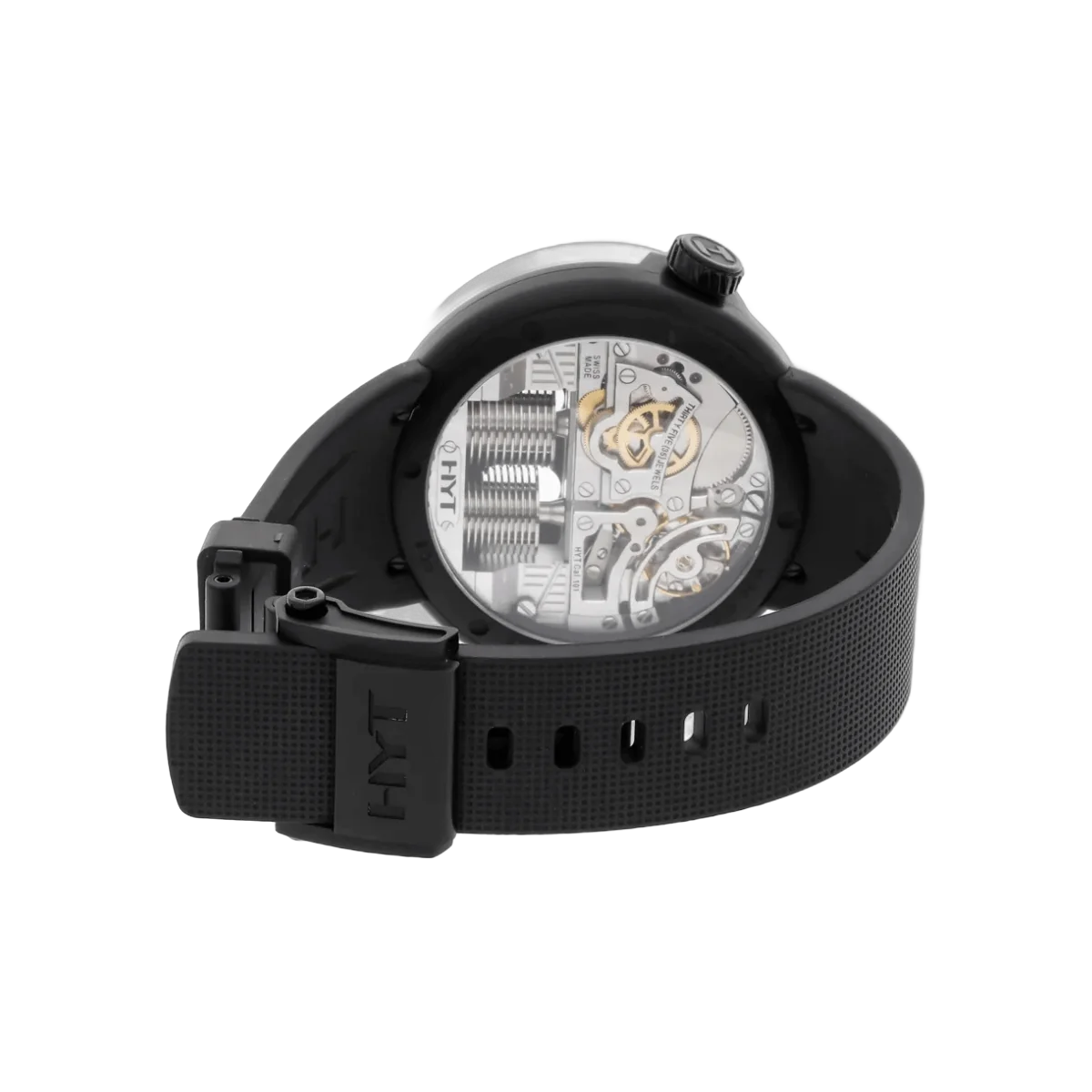 HYT H0 Black Coated H00826 Stainless Steel Manual Wind Balck Dial – additional product photo 4
