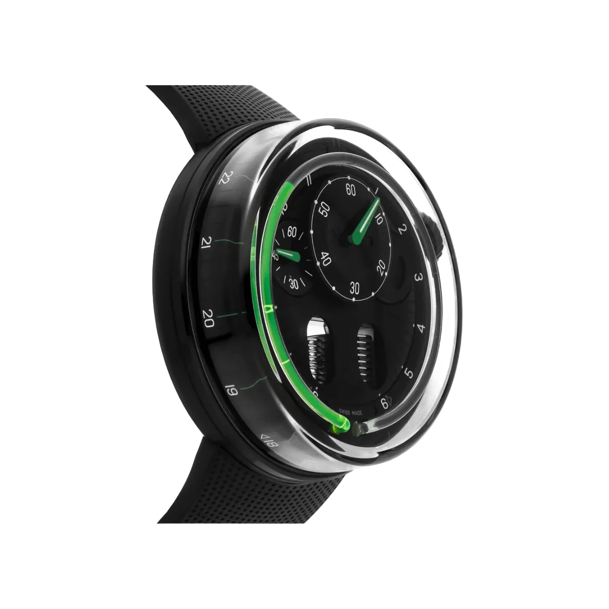 HYT H0 Black Coated H00826 Stainless Steel Manual Wind Balck Dial – additional product photo 6