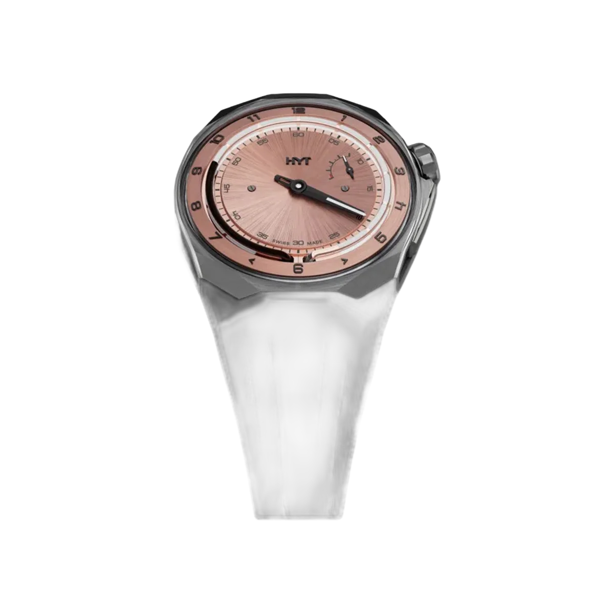 HYT T1 H03207-A Titanium 45mm Salmon Dial Men's Watch