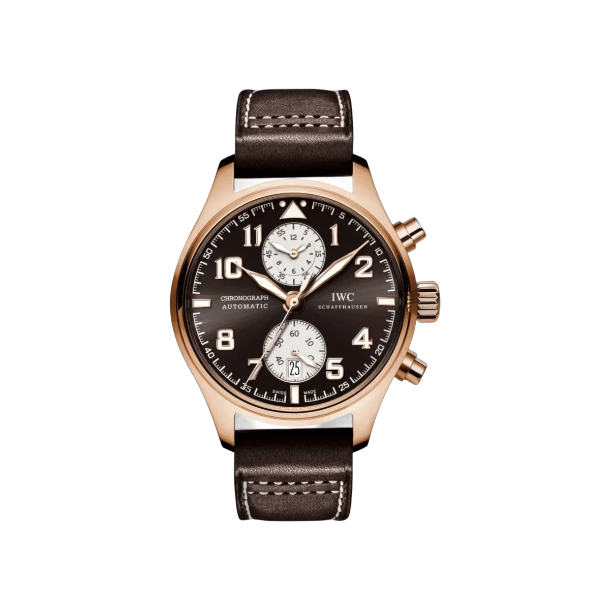 IWC Pilot's Chronograph Antoine De Saint Exupery IW387805 Rose Gold Automatic Brown Dial