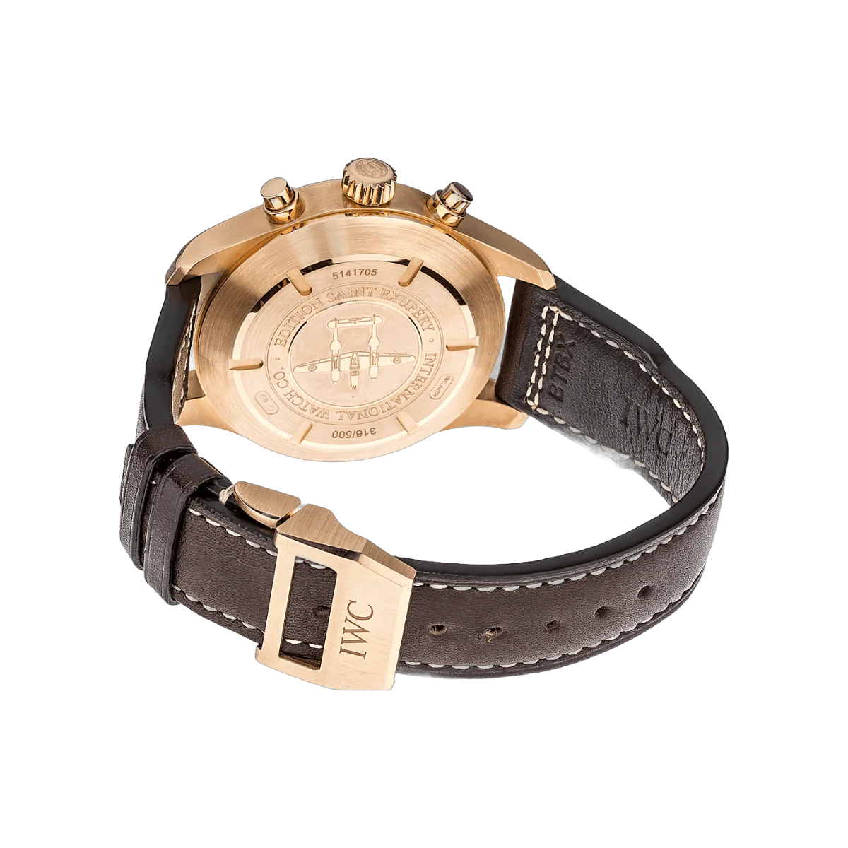 IWC Pilot's Chronograph Antoine De Saint Exupery IW387805 Rose Gold Automatic Brown Dial – additional product photo 3